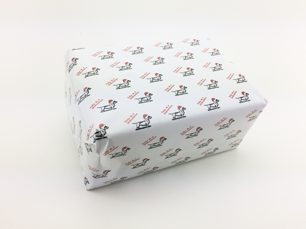 Geschenkpapier Weihnachten Rauhhaaardackel